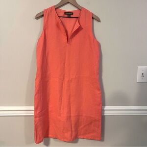 Tommy Bahama Women’s 100% Linen Shift Dress Size S Coral Sleeveless